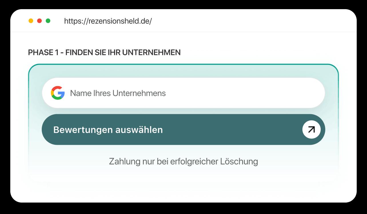 Unternehmen eingeben